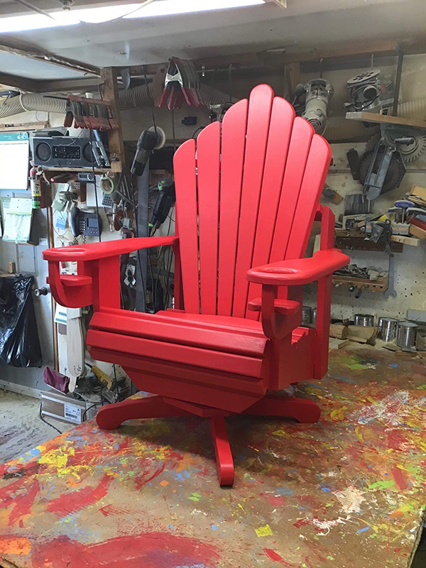 red adirondack